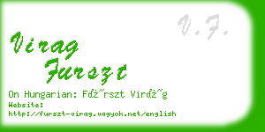 virag furszt business card